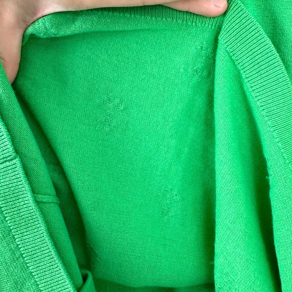 Talbots Kelly Green Anchor Embellished Long Sleeve Sweater Women's XLP - Picture 9 of 11